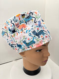 Garden Cats 100% Cotton Theatre Hat/Scrub Cap, Optional Satin Lining