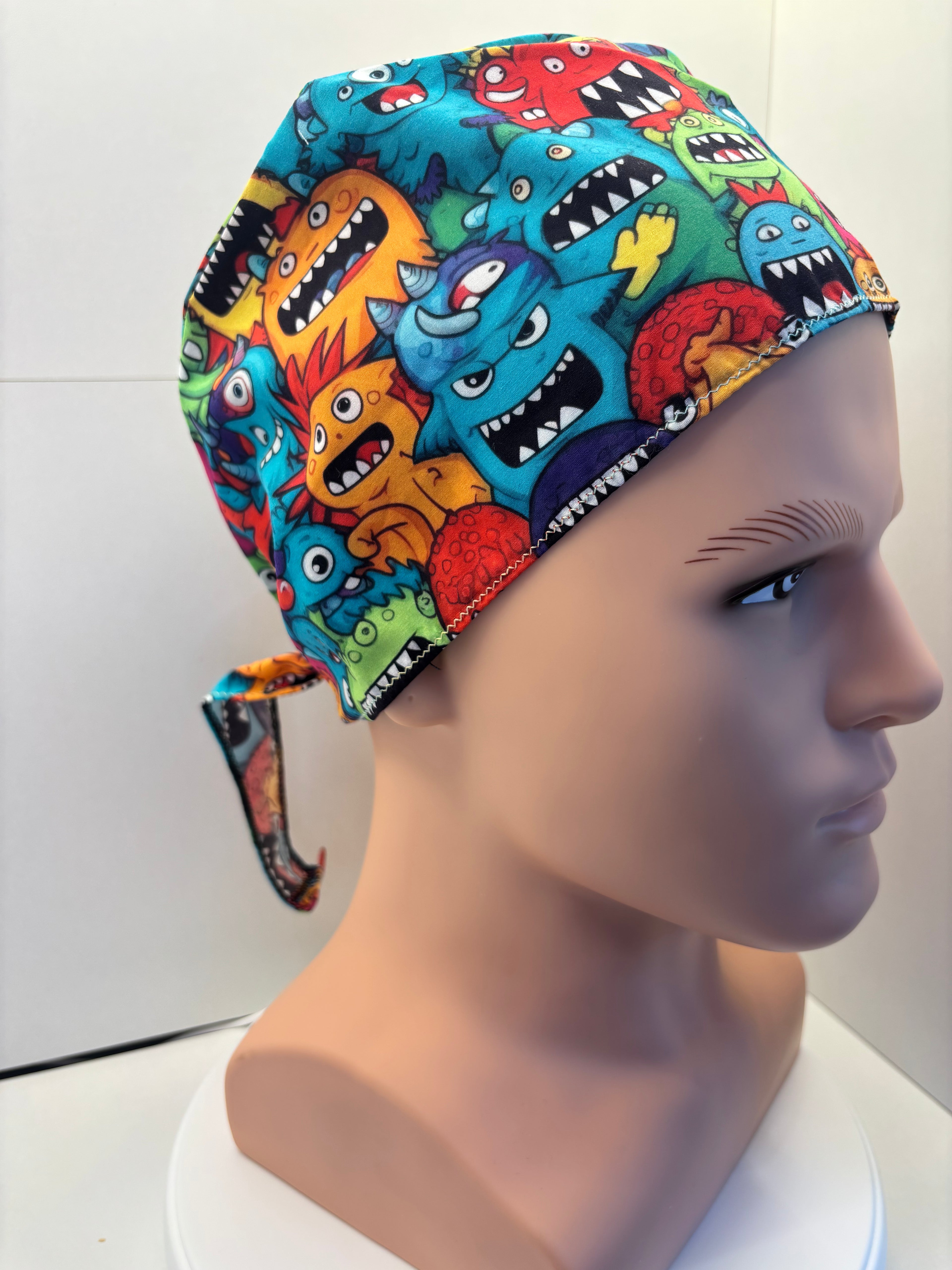 Little Monsters Tie back Scrub cap/theatre hat