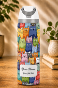 Smiling Cats Themed Water Bottle 720ml/960ml