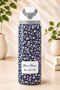 Navy Blossoms Themed Water Bottle 720ml/960ml