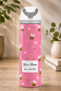 Pink Busy Bees Design Water Bottle 720ml/960ml
