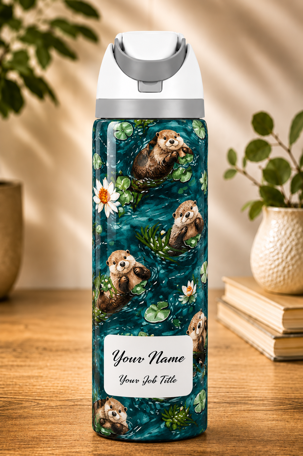 Peaceful Otters Themed Water Bottle 720ml/960ml