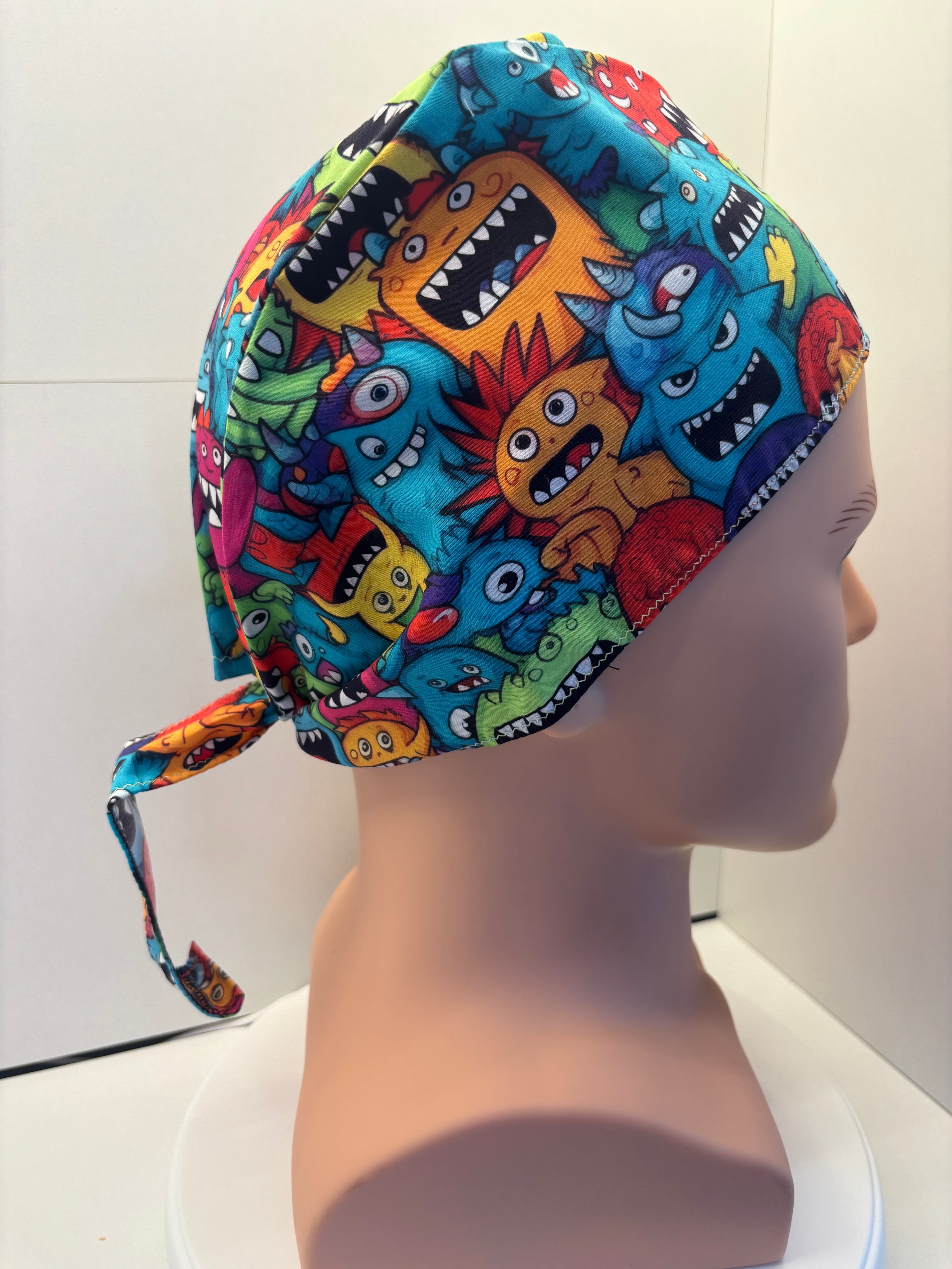 Little Monsters Tie back Scrub cap/theatre hat
