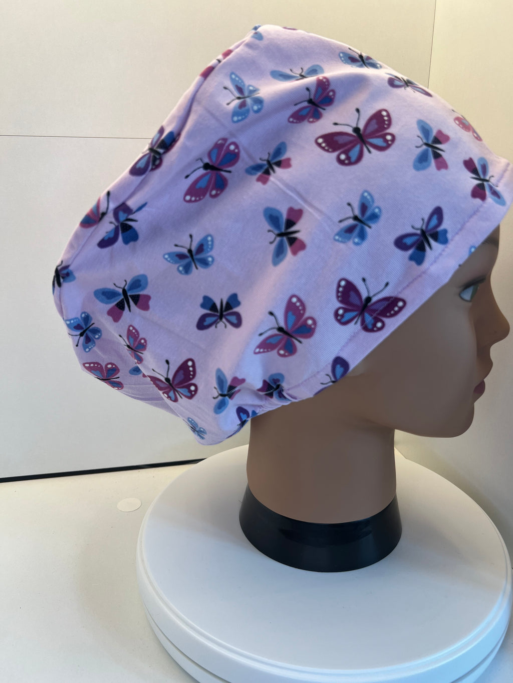 Multi-butterflies Soft Jersey Fabric Handmade Scrub Cap/Theatre Hat. UK Made