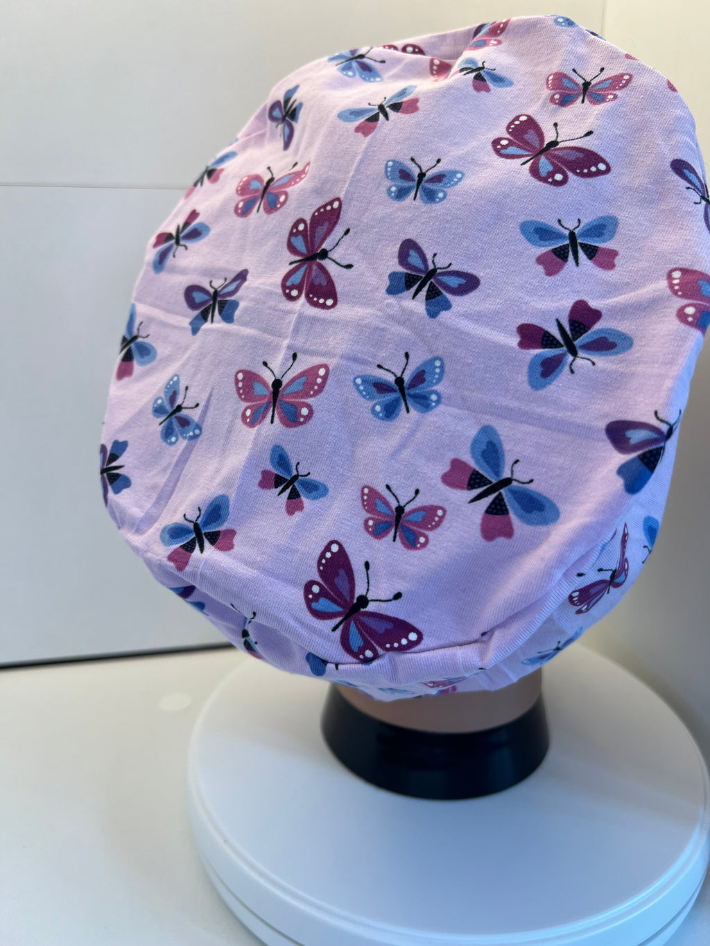 Multi-butterflies Soft Jersey Fabric Handmade Scrub Cap/Theatre Hat. UK Made