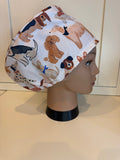 Pet Dogs theatre scrub hat/cap - 100% cotton