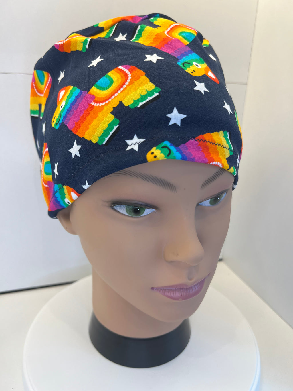 Rainbow Alpaca Premium Cotton Jersey super soft theatre scrub hat/cap