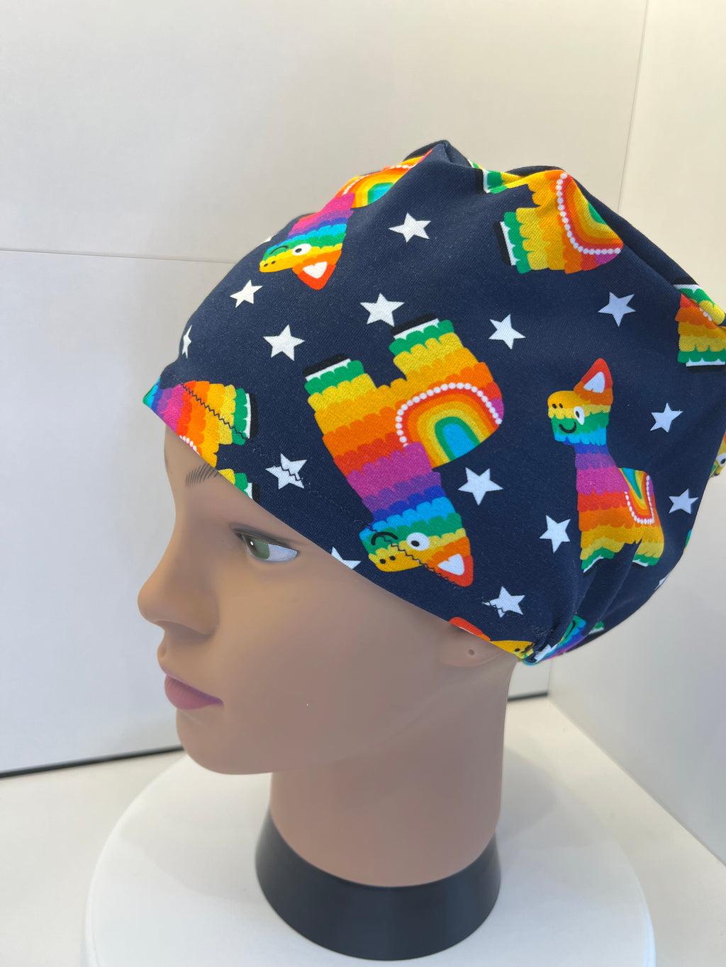 Rainbow Alpaca Premium Cotton Jersey super soft theatre scrub hat/cap