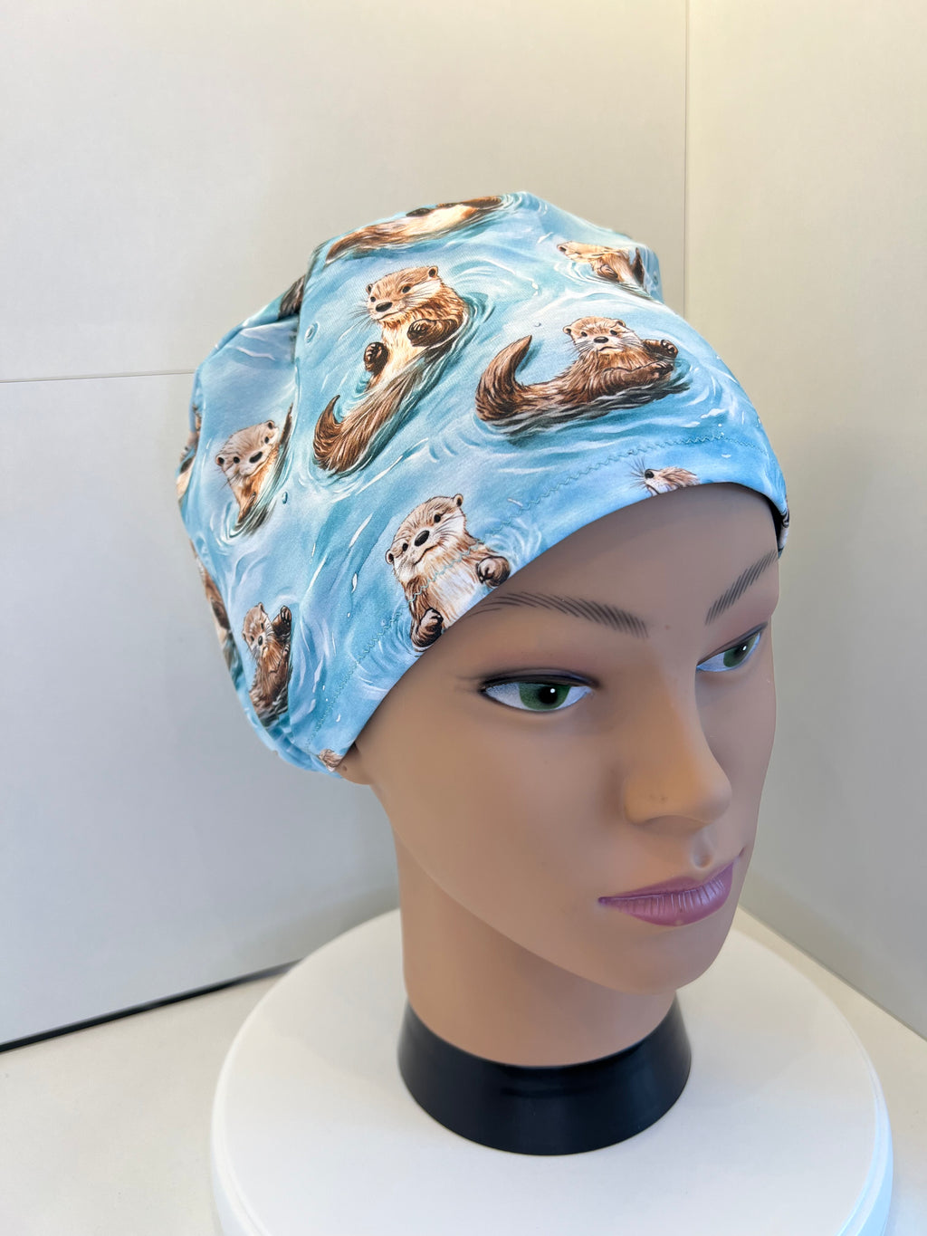 Playful Otters Premium Cotton Jersey super soft theatre scrub hat/cap