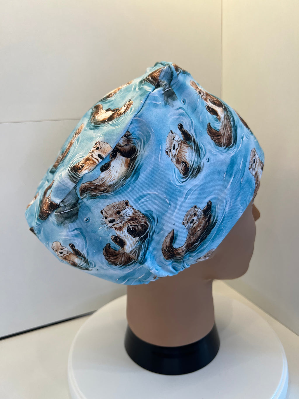 Playful Otters Premium Cotton Jersey super soft theatre scrub hat/cap
