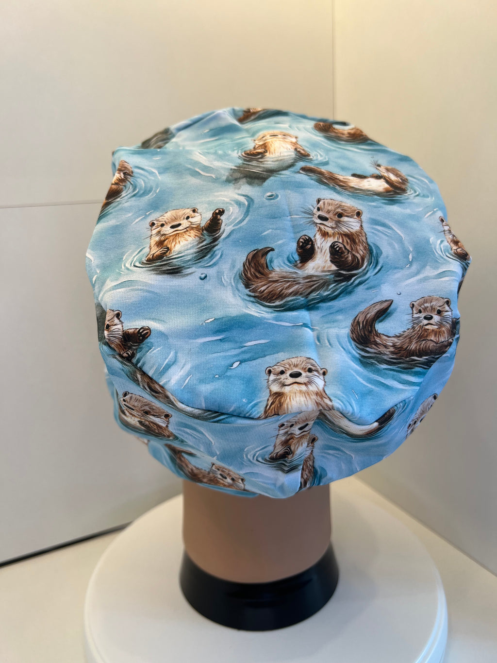 Playful Otters Premium Cotton Jersey super soft theatre scrub hat/cap