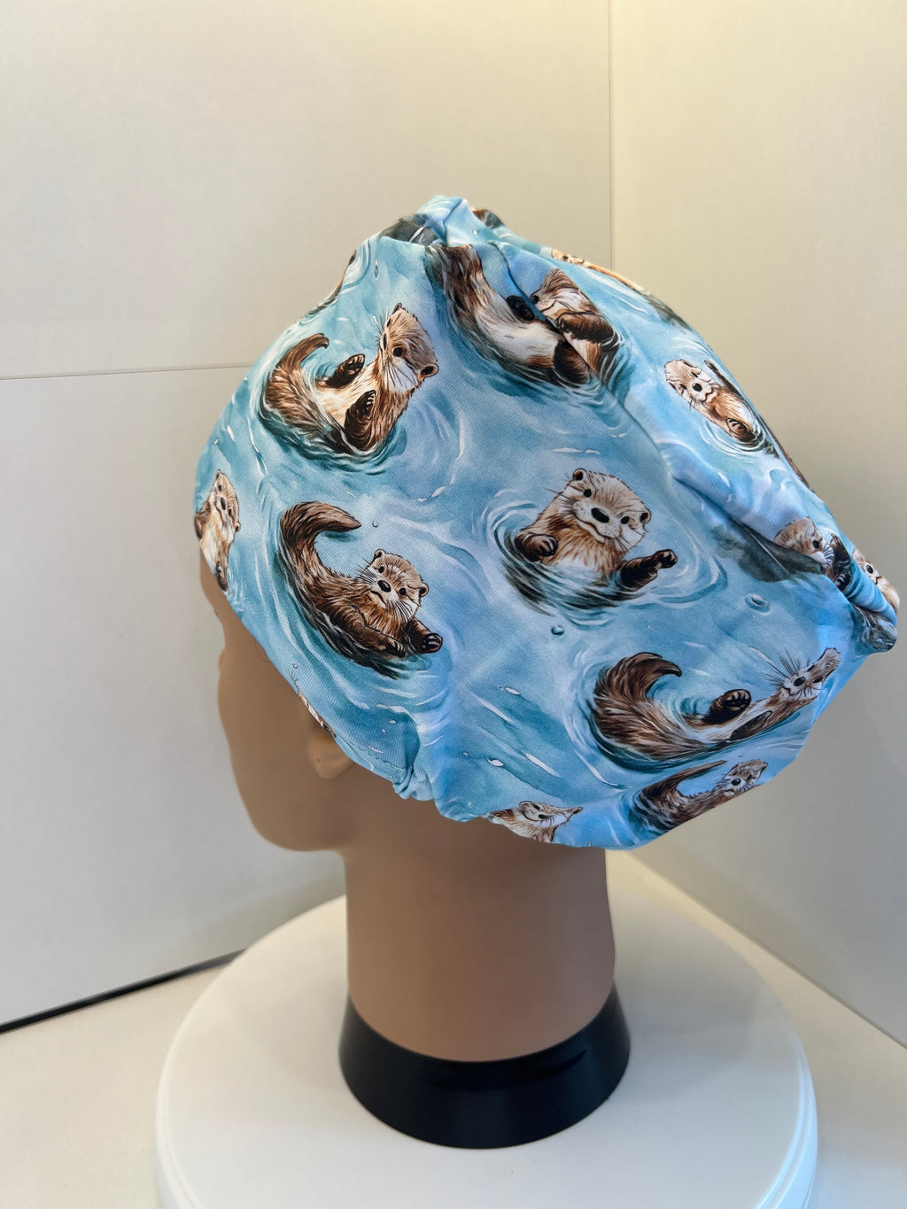 Playful Otters Premium Cotton Jersey super soft theatre scrub hat/cap