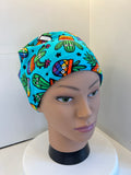 Prickly Pals Cacti Premium Cotton Jersey Super Soft Surgical/Theatre Scrub Hat/Cap. UK Handmade