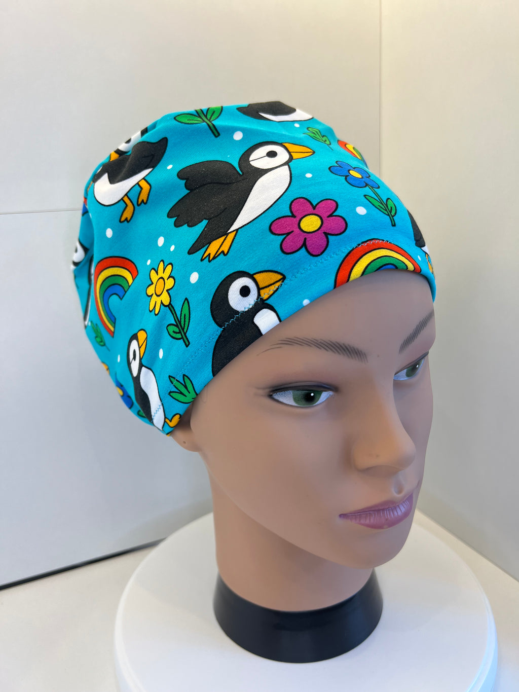 Puffin Parade Premium Jersey super soft and smooth cotton theatre scrub hat/cap