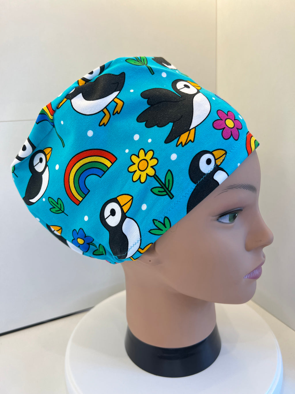 Puffin Parade Premium Jersey super soft and smooth cotton theatre scrub hat/cap