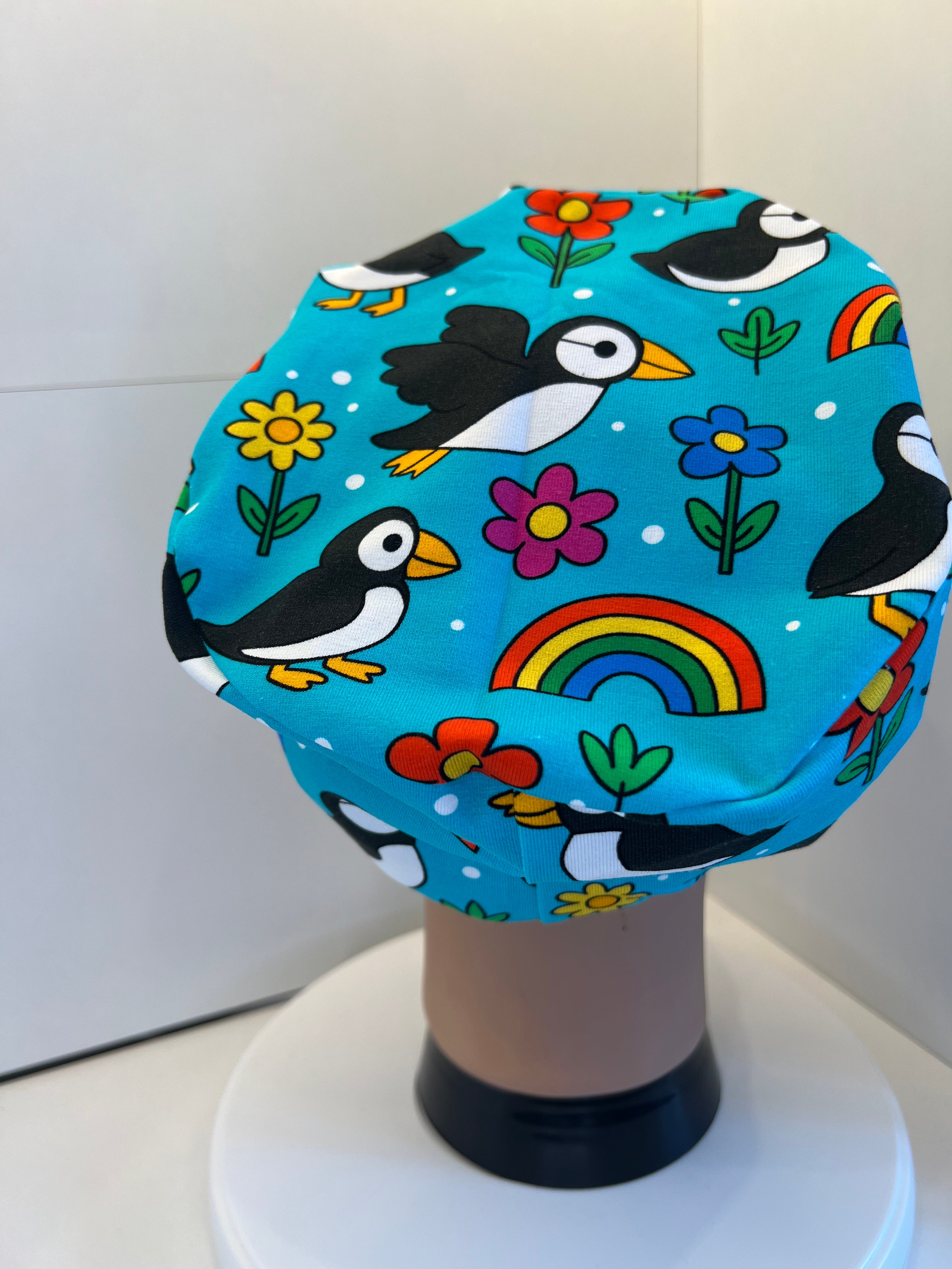 Puffin Parade Premium Jersey super soft and smooth cotton theatre scrub hat/cap