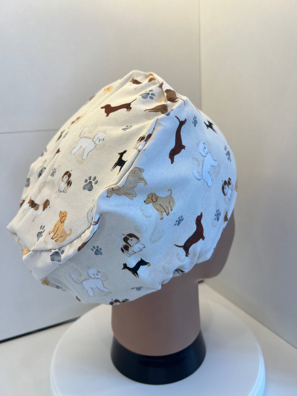 Pups and Pawprints Premium Cotton Jersey super soft theatre scrub hat/cap - Dogs, Pets