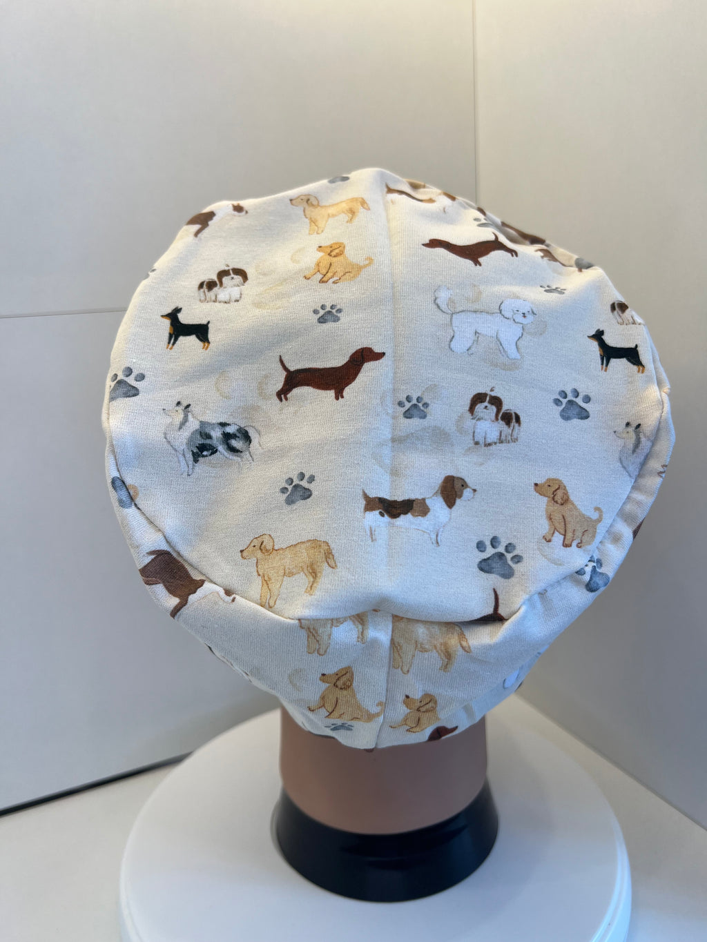 Pups and Pawprints Premium Cotton Jersey super soft theatre scrub hat/cap - Dogs, Pets
