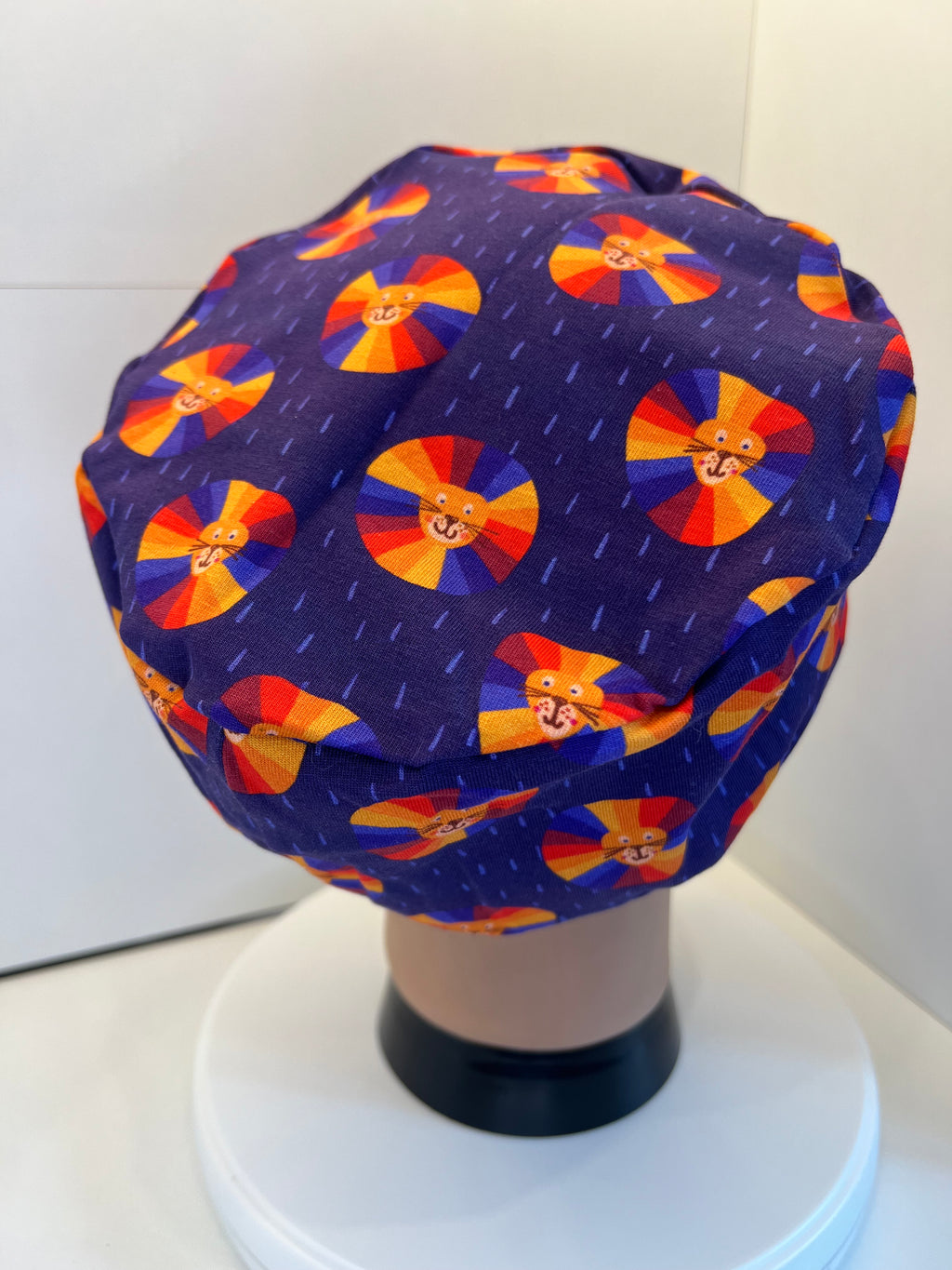 Purple Rainbow Manes Lion Premium Cotton Jersey super soft theatre scrub hat/cap