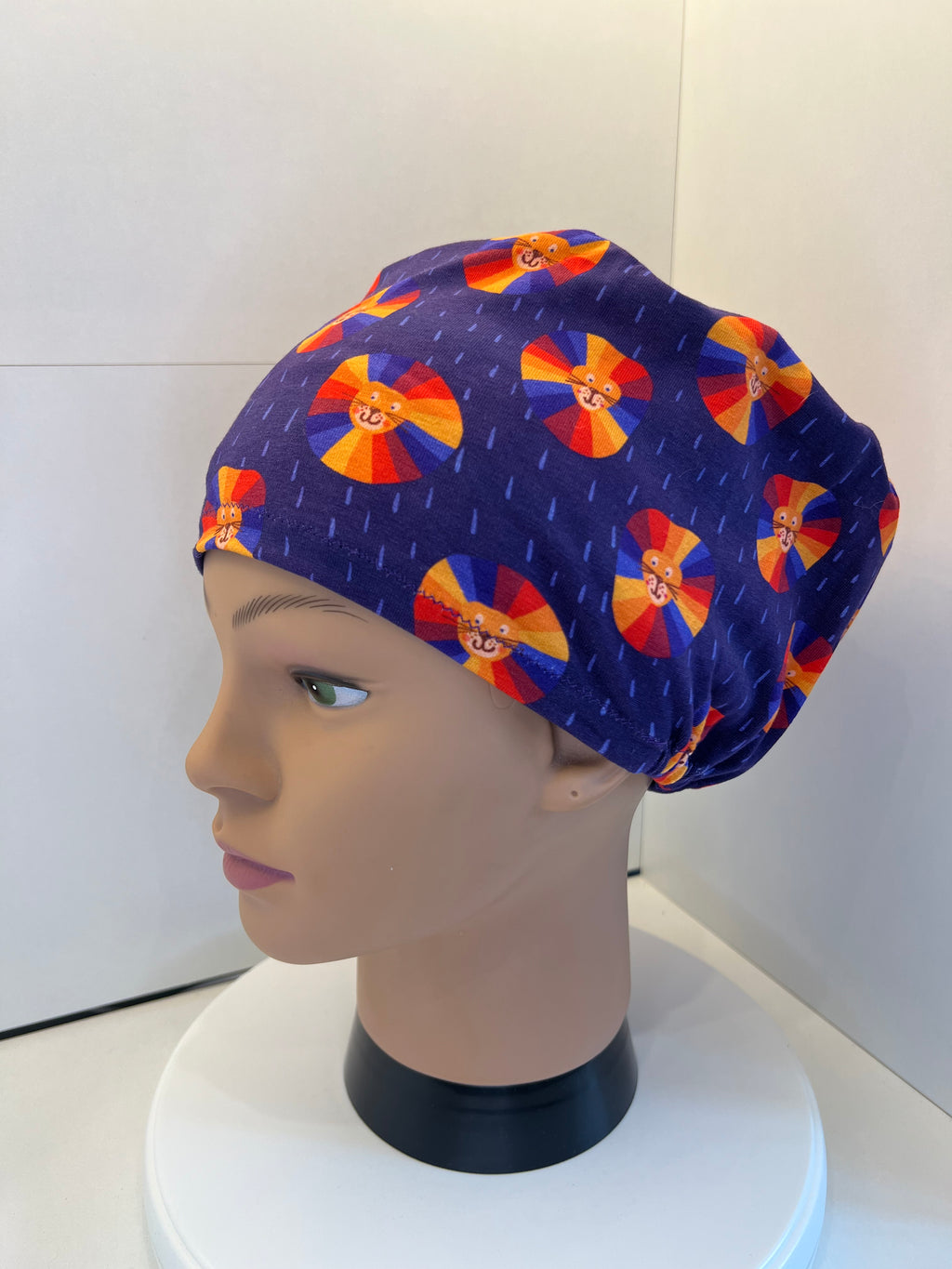 Purple Rainbow Manes Lion Premium Cotton Jersey super soft theatre scrub hat/cap