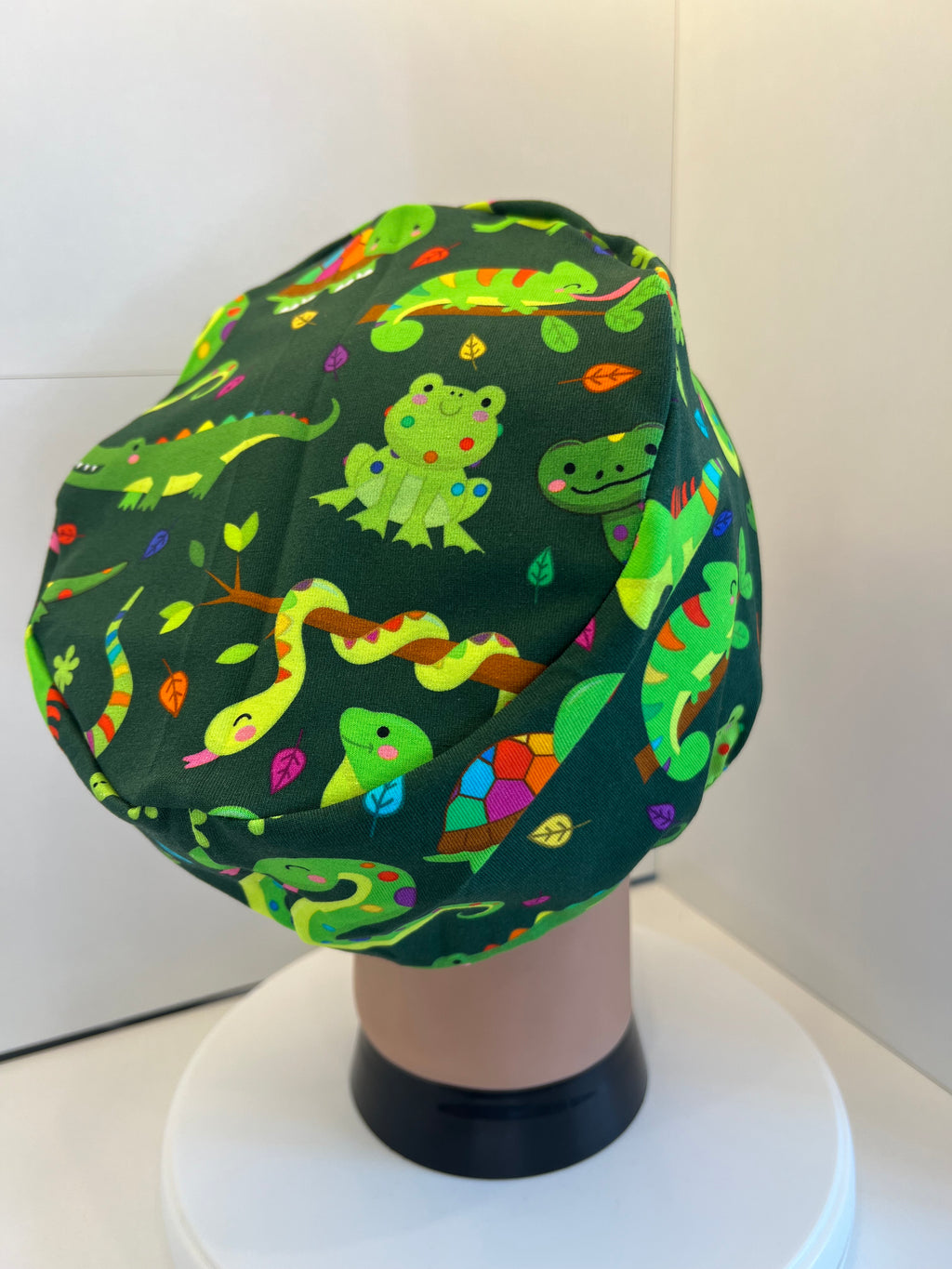 Jungle Reptiles Premium Jersey super soft and smooth cotton theatre scrub hat/cap
