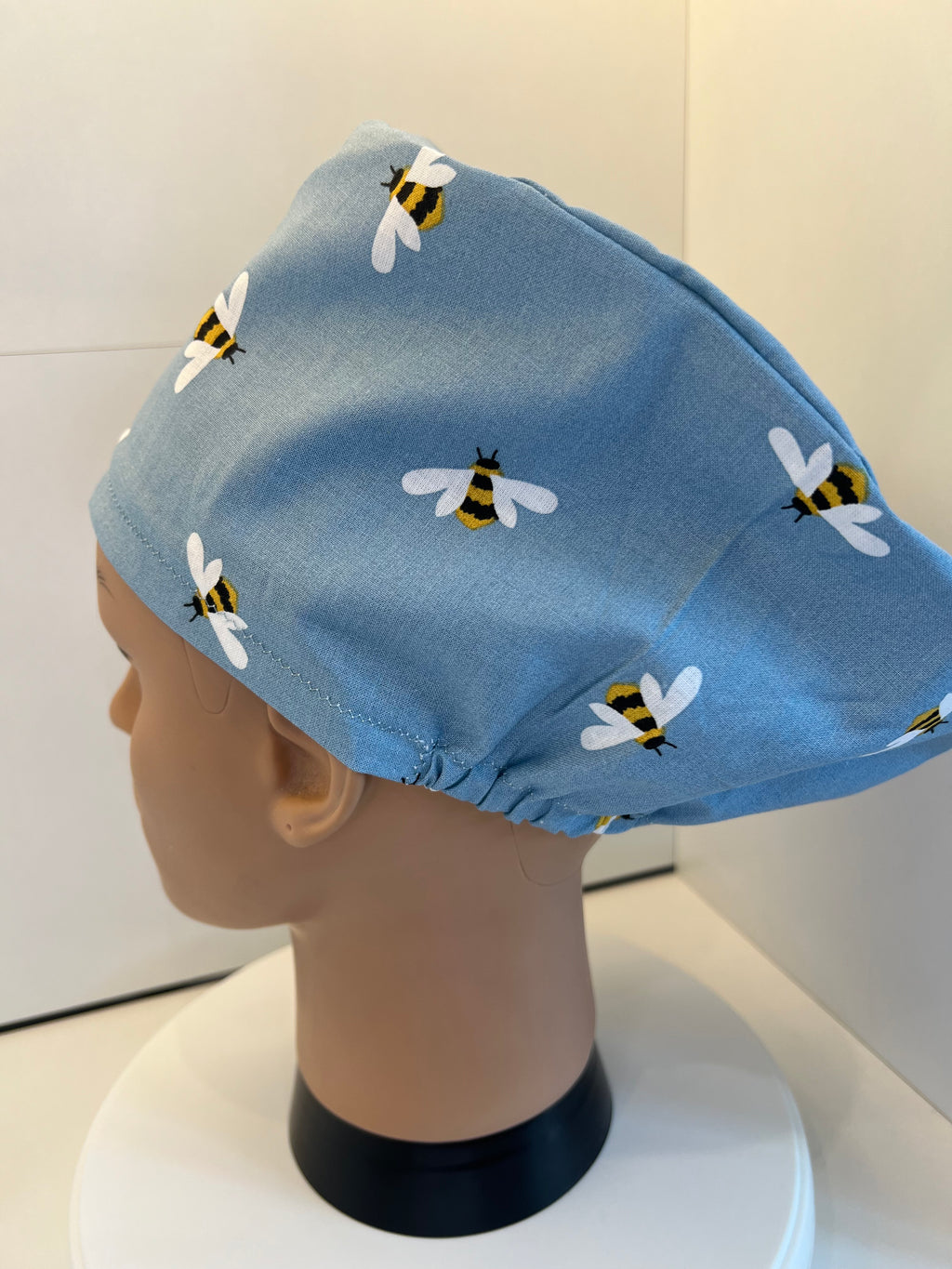 Busy Bees 100% Cotton Theatre Hat/Scrub Cap Optional Satin Lining