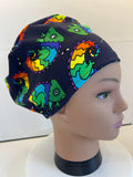 Colourful Chameleons Premium Jersey Fabric Handmade Scrub Cap/Theatre Hat