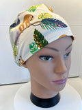 Sloths in Trees Soft Jersey Fabric theatre scrub cap / hat.  Ethically made. Standard and Large size