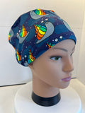 Starlit Snails Premium Cotton Jersey super soft theatre scrub hat/cap