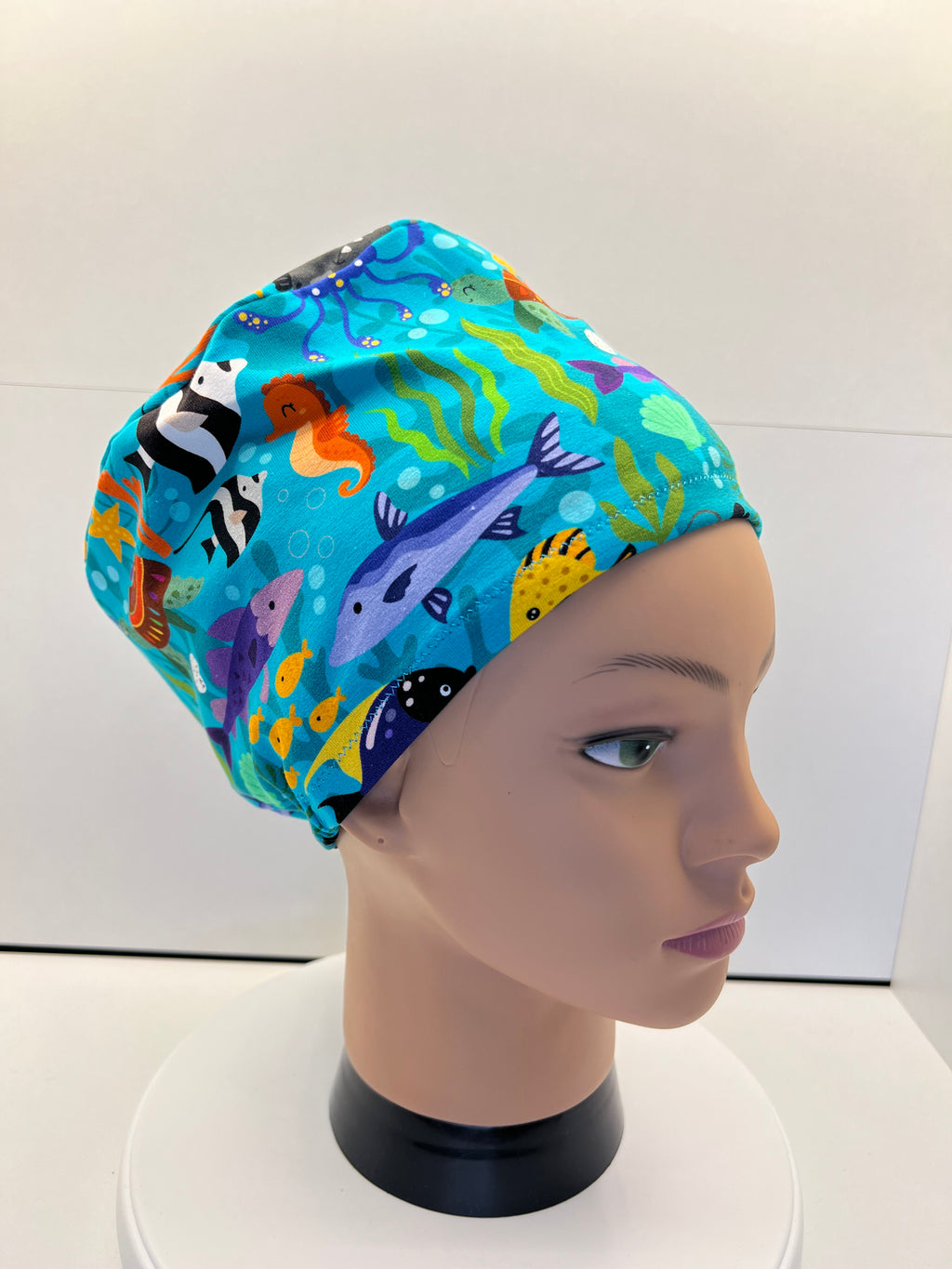 Tropical Lagoon 100% Premium Jersey Fabric Theatre Hat/Scrub Cap