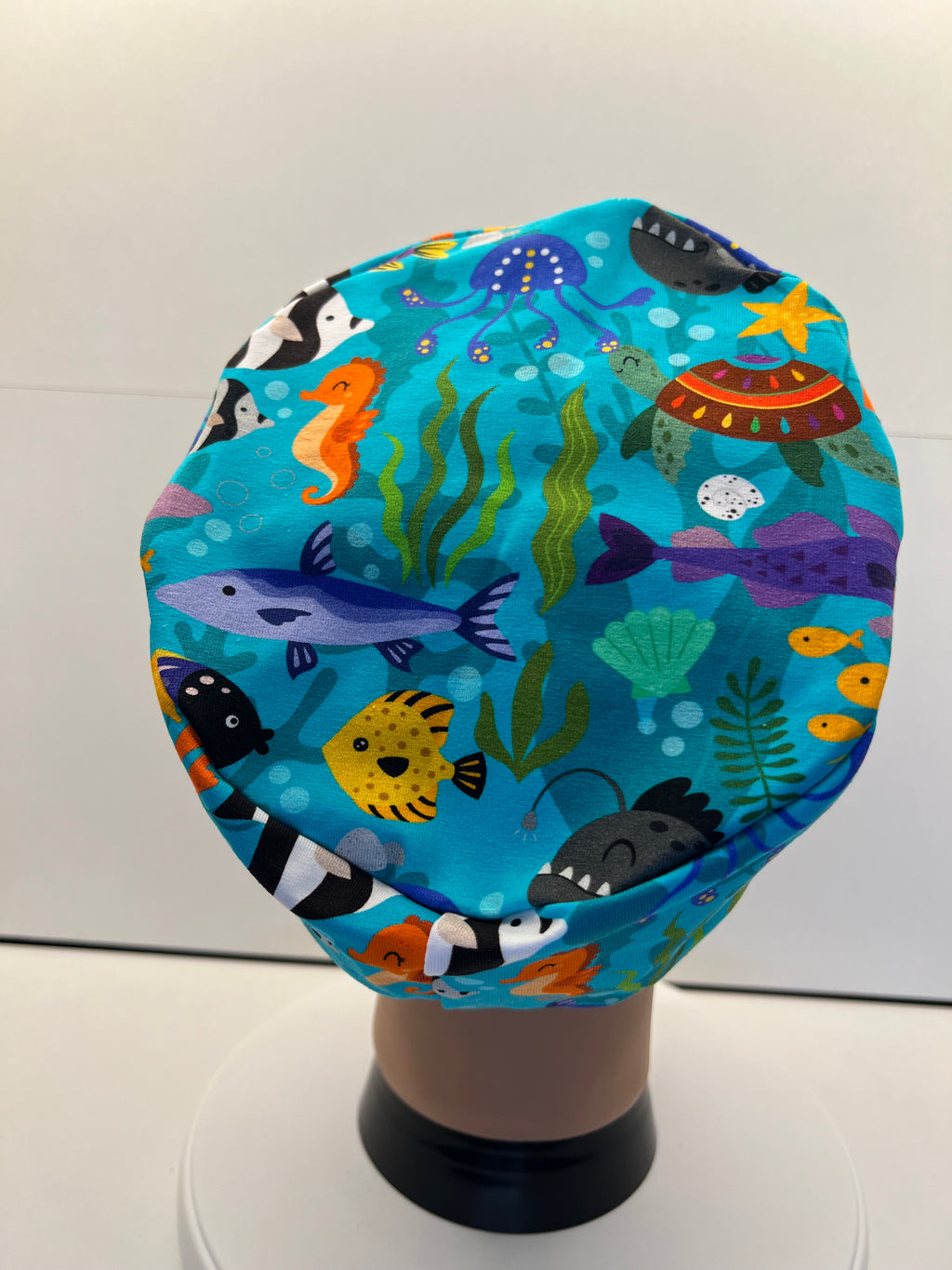 Tropical Lagoon 100% Premium Jersey Fabric Theatre Hat/Scrub Cap
