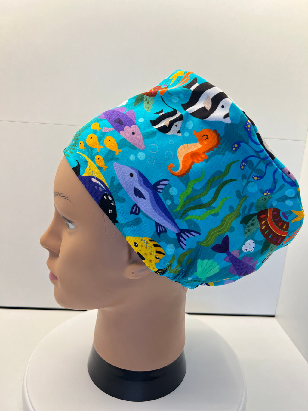 Tropical Lagoon 100% Premium Jersey Fabric Theatre Hat/Scrub Cap