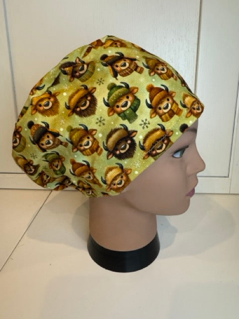 Cosy Cows Premium Cotton Jersey super soft theatre scrub hat/cap