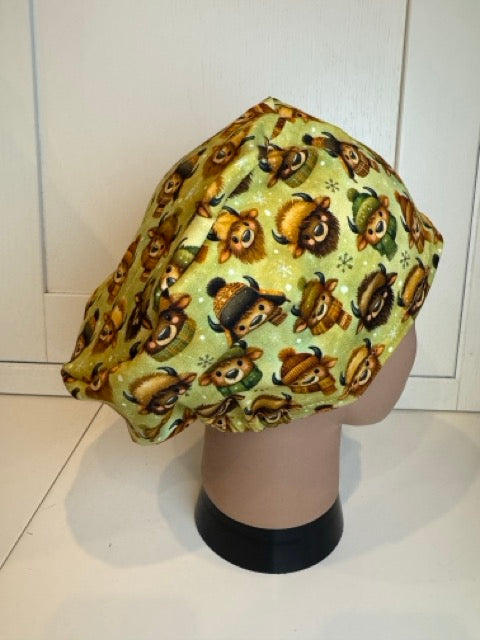 Cosy Cows Premium Cotton Jersey super soft theatre scrub hat/cap