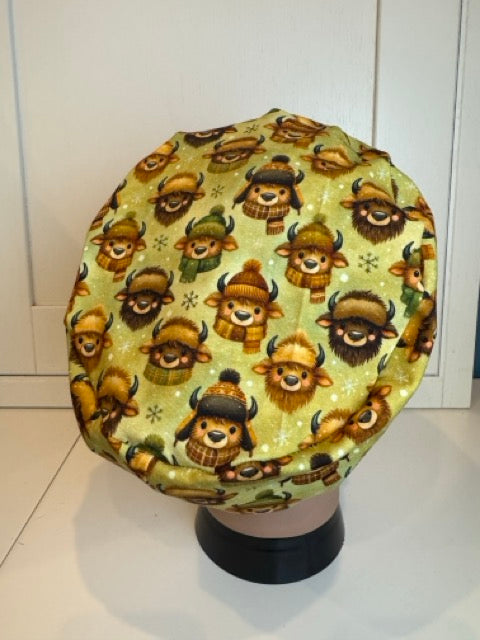 Cosy Cows Premium Cotton Jersey super soft theatre scrub hat/cap