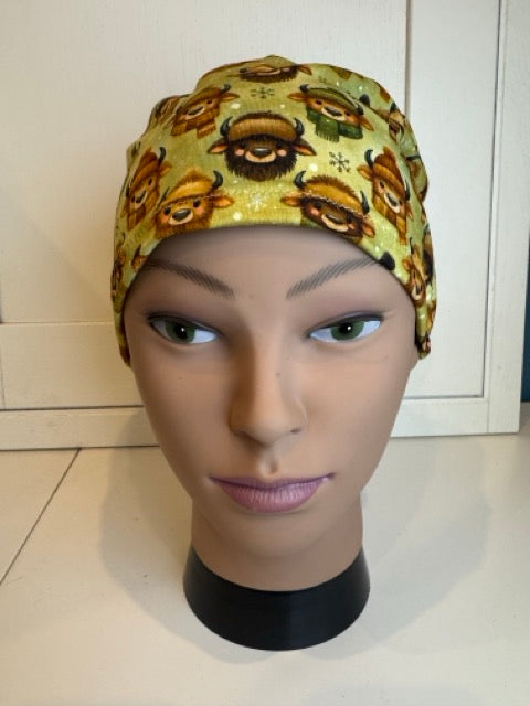 Cosy Cows Premium Cotton Jersey super soft theatre scrub hat/cap