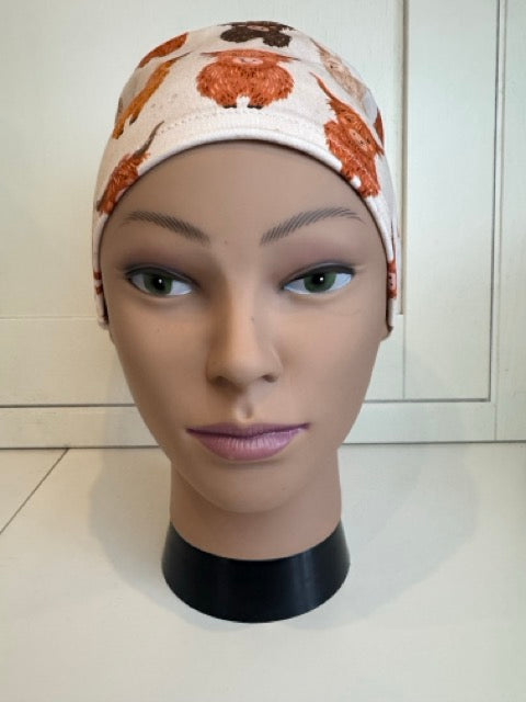 Cheerful Cows Premium Cotton Jersey super soft theatre scrub hat/cap