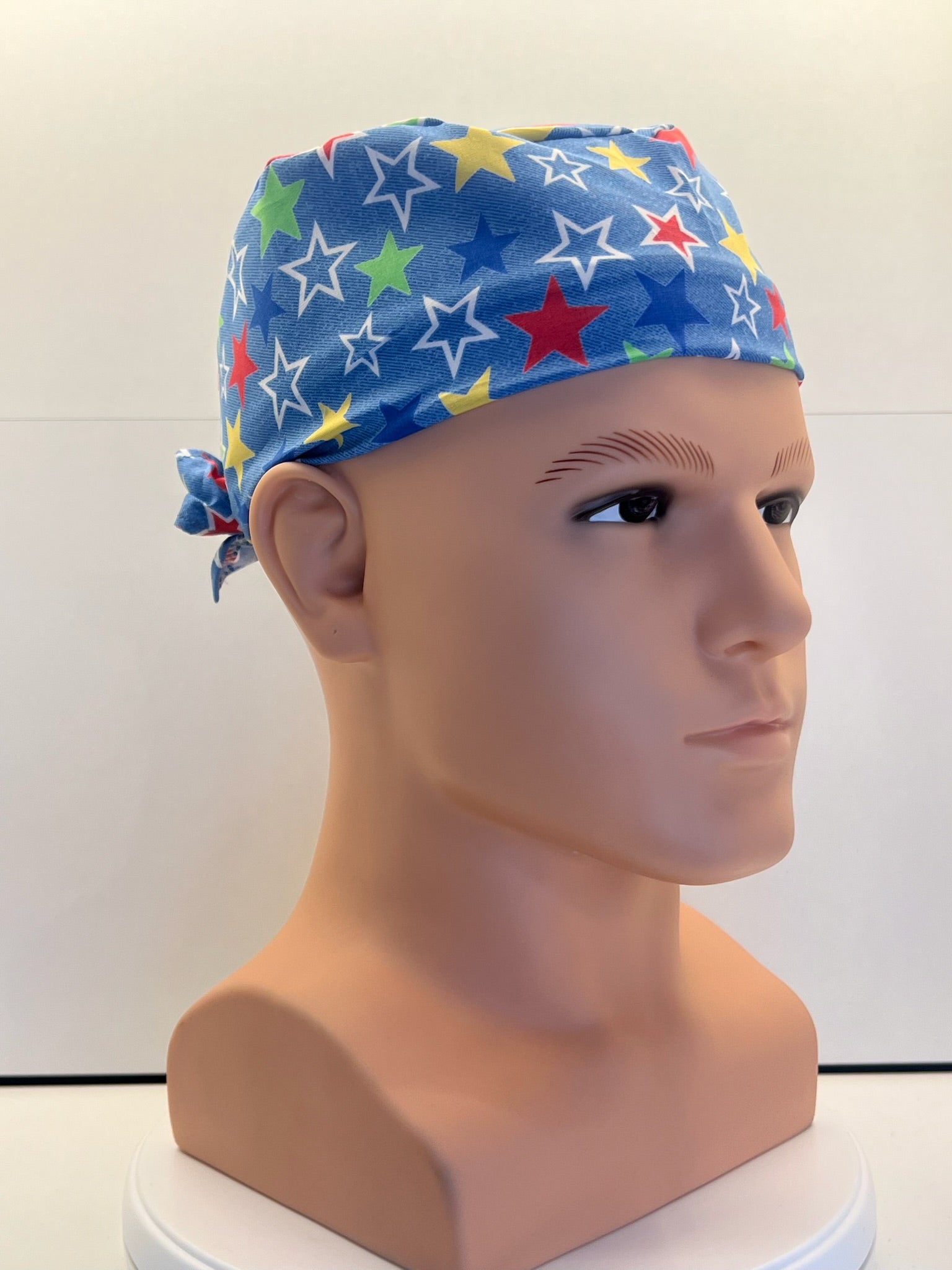 Starry Skies Cotton Fabric Tie-Back Theatre Scrub Cap / Hat