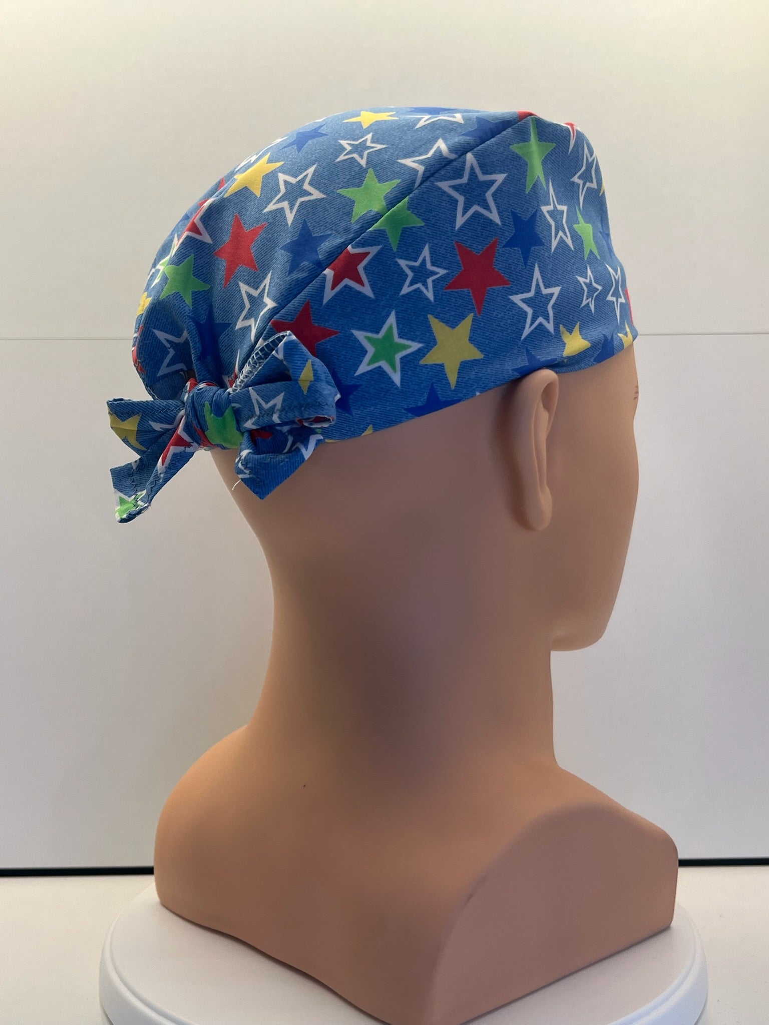 Starry Skies Cotton Fabric Tie-Back Theatre Scrub Cap / Hat