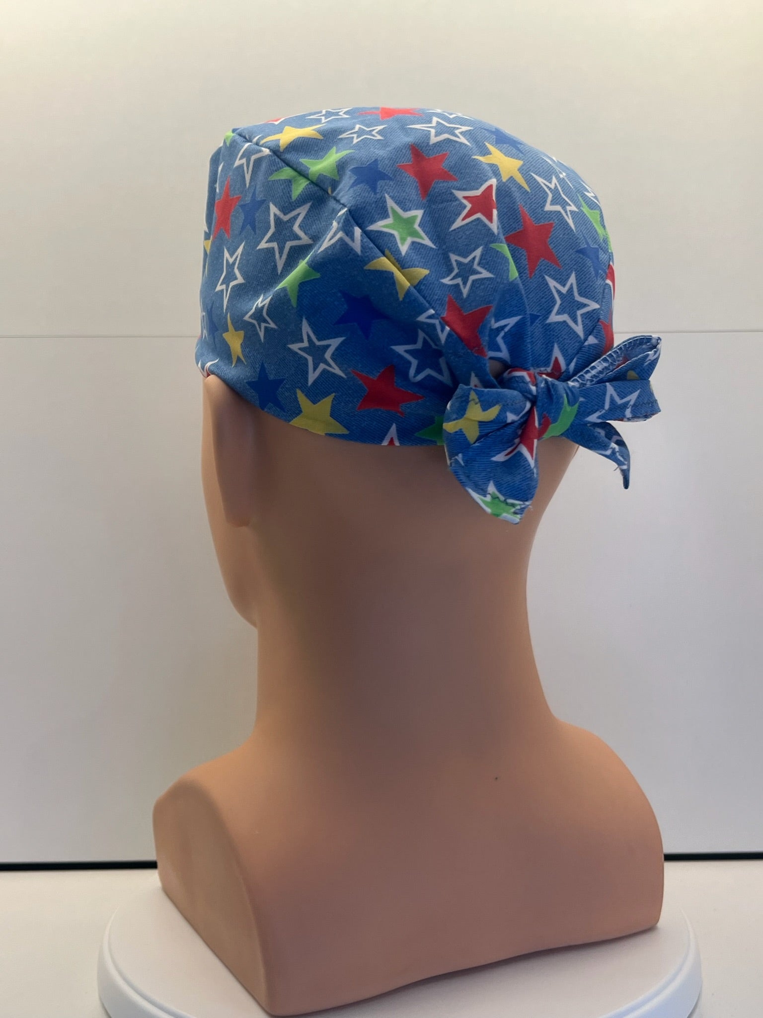 Starry Skies Cotton Fabric Tie-Back Theatre Scrub Cap / Hat