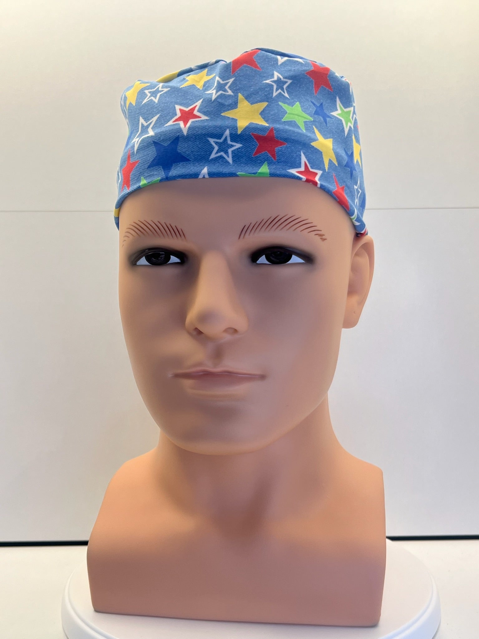 Starry Skies Cotton Fabric Tie-Back Theatre Scrub Cap / Hat