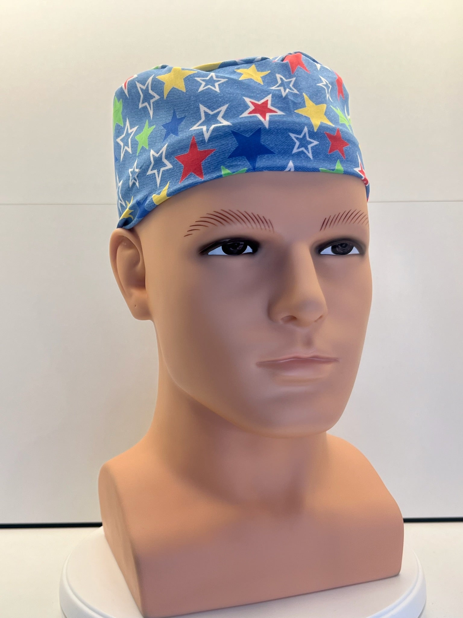 Starry Skies Cotton Fabric Tie-Back Theatre Scrub Cap / Hat