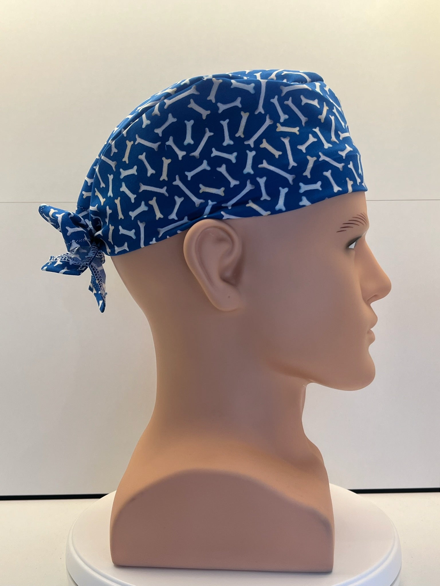 Little Bones Cotton Fabric Tie-back Theatre Scrub Cap / Hat.