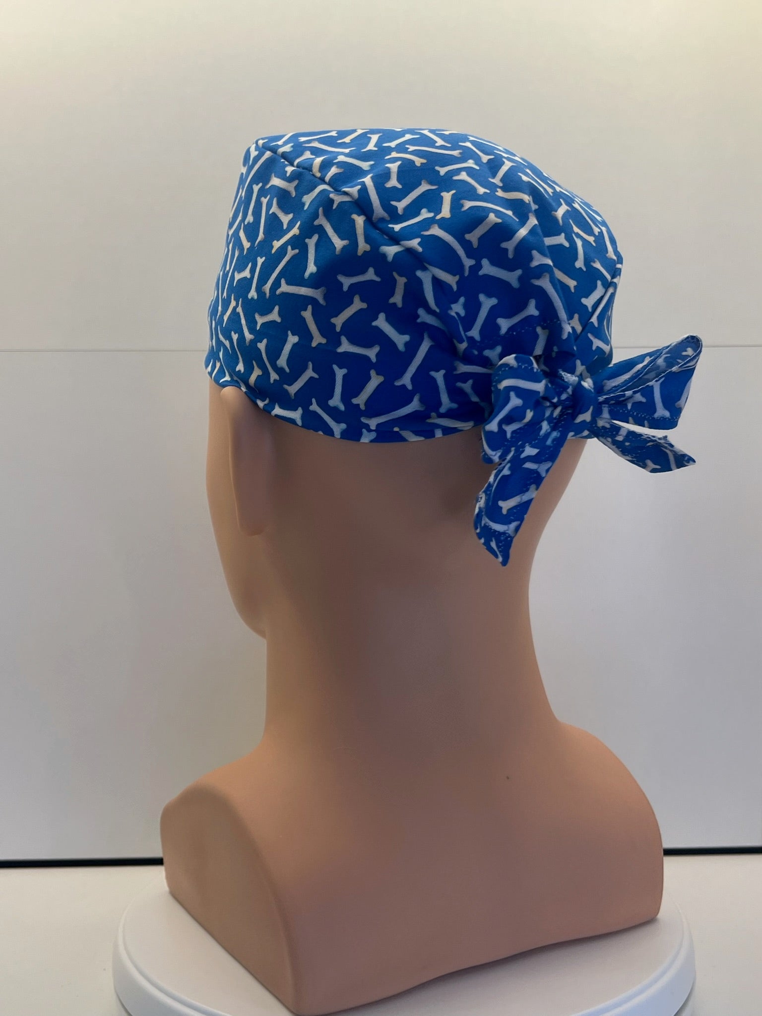 Little Bones Cotton Fabric Tie-back Theatre Scrub Cap / Hat.