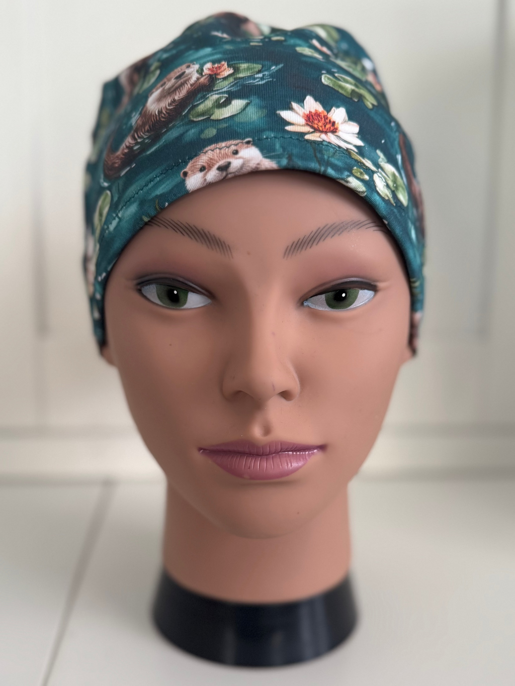 Peaceful Otters Premium Cotton Jersey super soft theatre scrub hat/cap