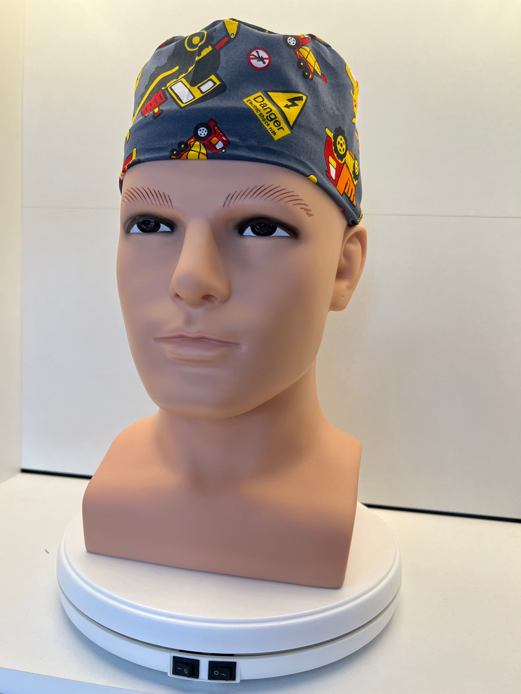 Construction Crew Cotton Fabric Tie-Back Theatre Scrub Cap / Hat
