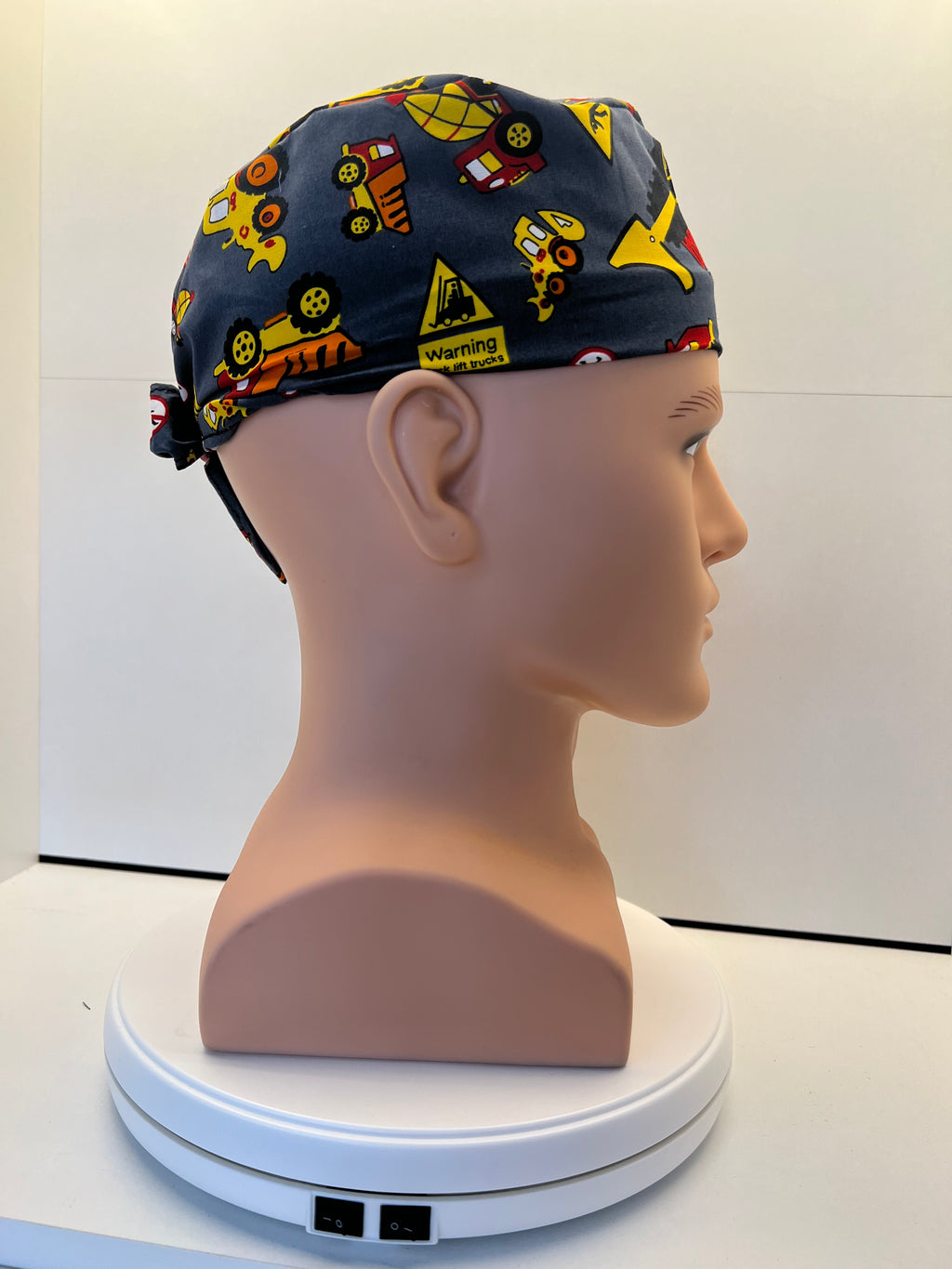 Construction Crew Cotton Fabric Tie-Back Theatre Scrub Cap / Hat