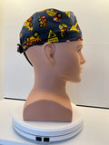 Construction Crew Cotton Fabric Tie-Back Theatre Scrub Cap / Hat