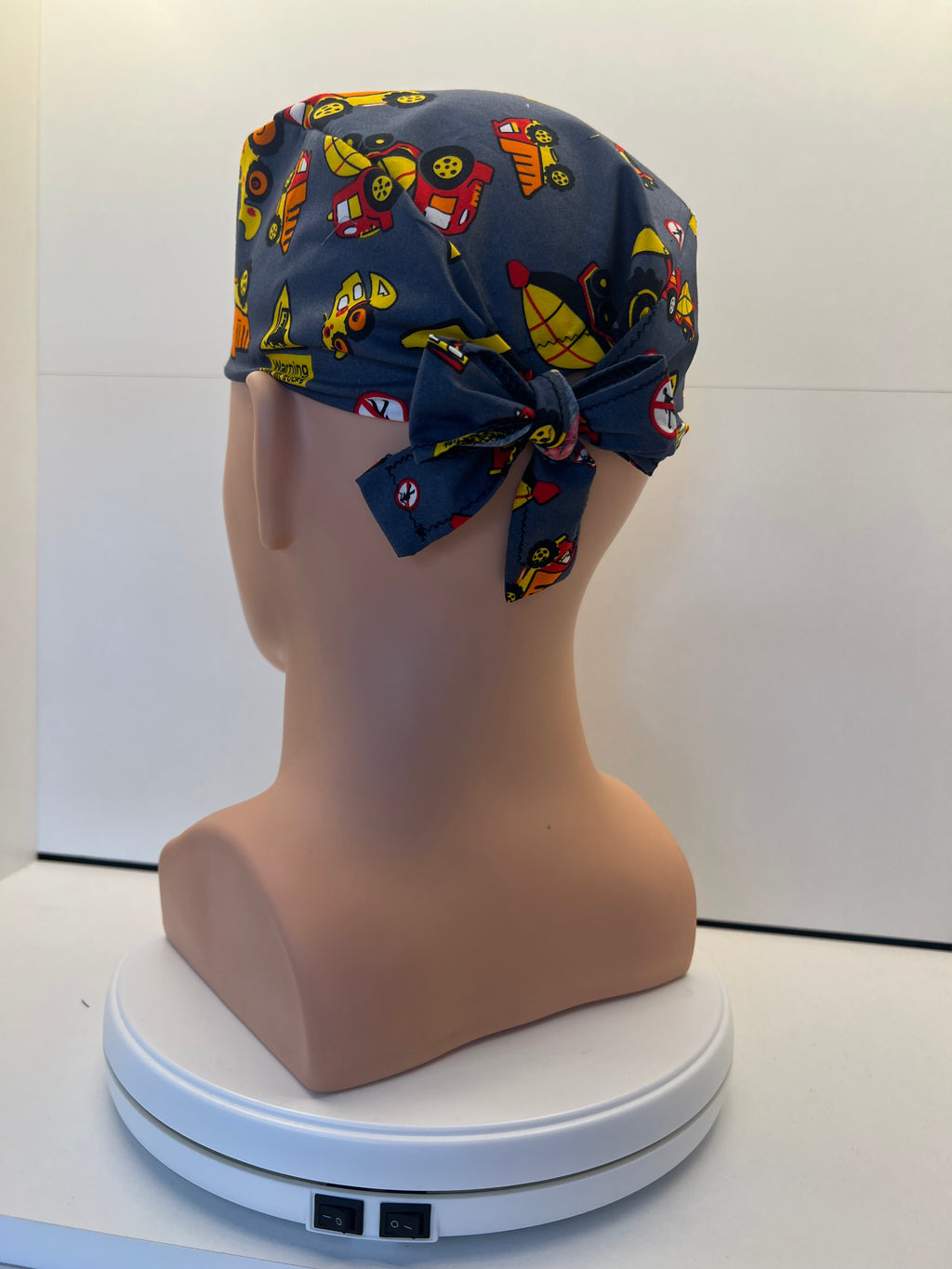 Construction Crew Cotton Fabric Tie-Back Theatre Scrub Cap / Hat