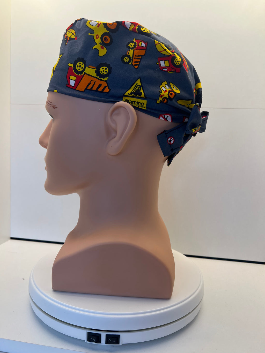 Construction Crew Cotton Fabric Tie-Back Theatre Scrub Cap / Hat
